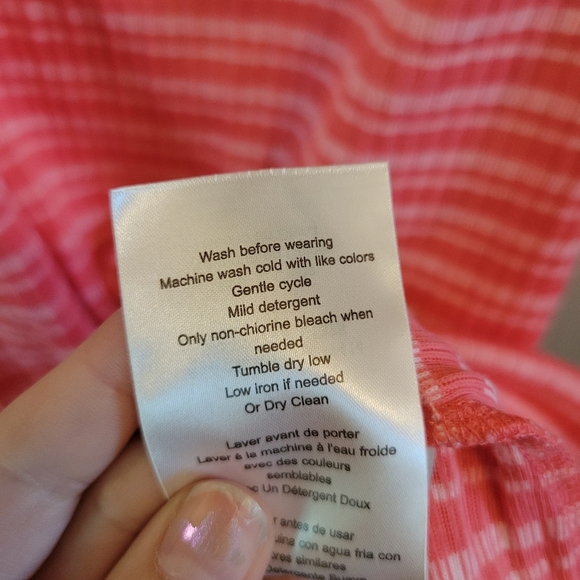 Jessica Simpson Pink Ribbed Striped Sleeveless Maternity Dress - Picture 6 of 6